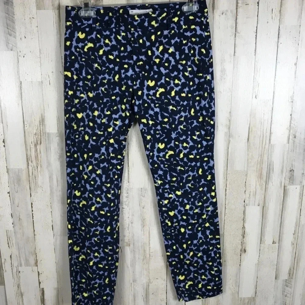 Gap Slim Cropped Animal Print Stretch Pants 0